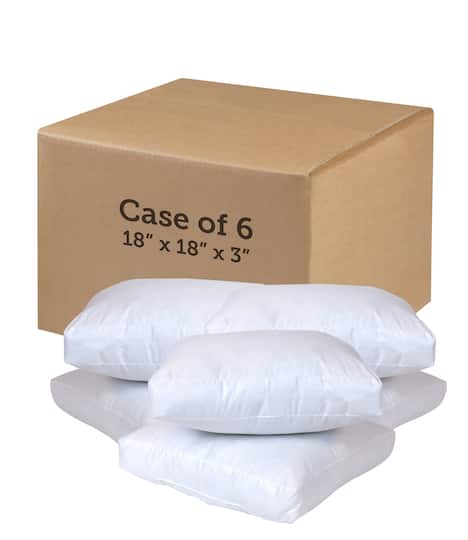 Poly-Fil® Premier™ 6ct. Poly-Cotton Blend Ultra Plush Pillow Insert, 18" x 18"